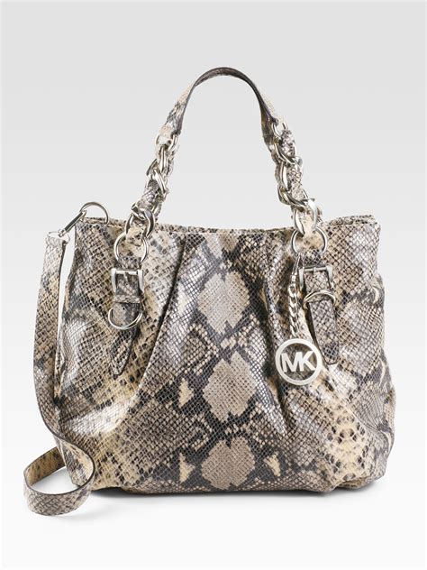 michael kors sand python handbag|portefeuille Michael Kors python.